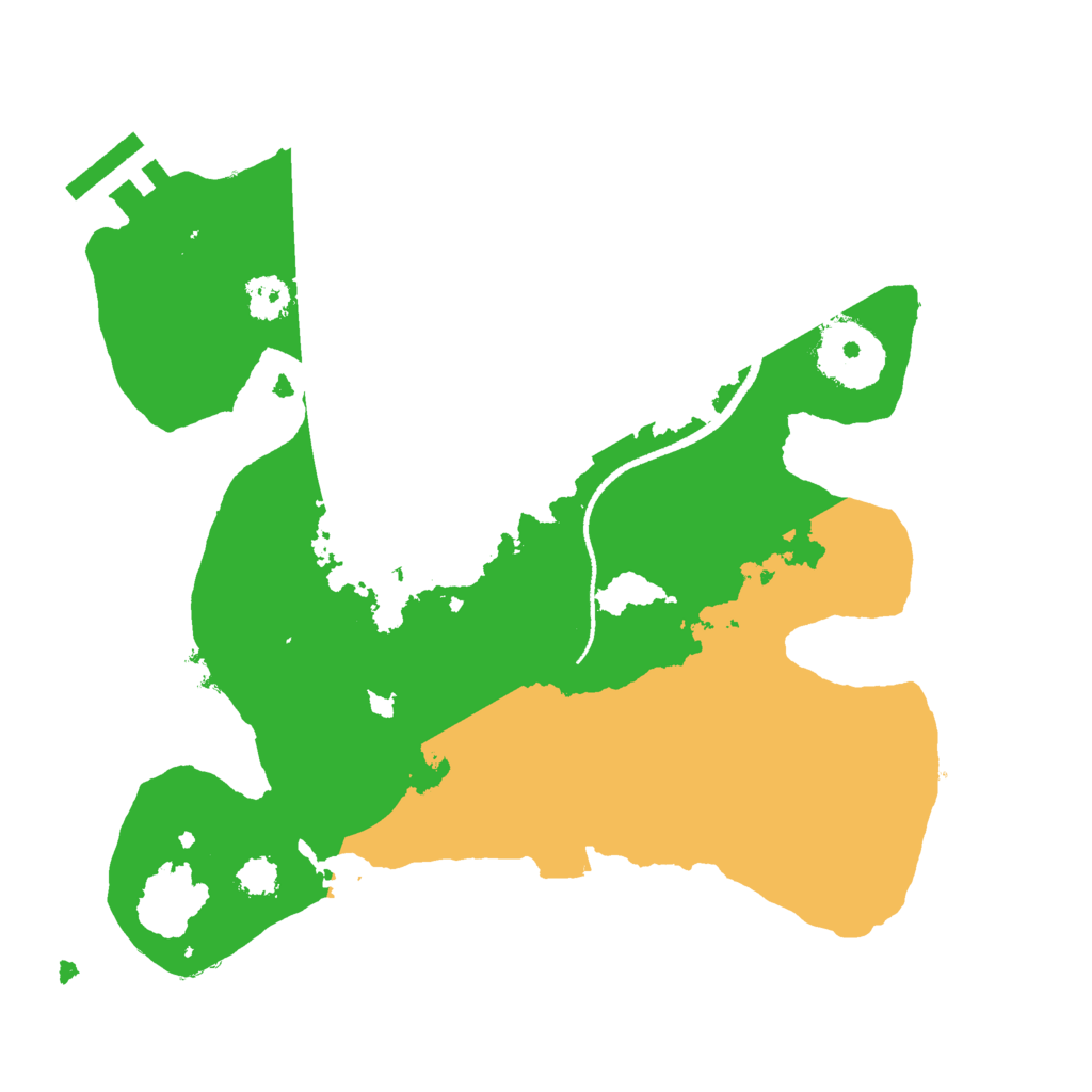 Biome Rust Map: Procedural Map, Size: 2500, Seed: 123476