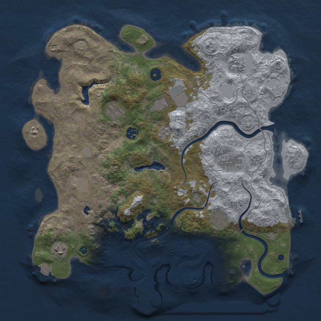 Rust Map: Procedural Map, Size: 4000, Seed: 265461, 15 Monuments