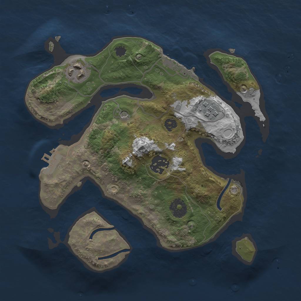 Rust Map: Procedural Map, Size: 2500, Seed: 1111, 11 Monuments