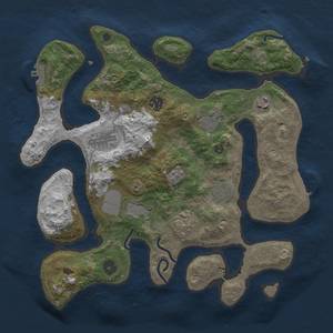 Thumbnail Rust Map: Procedural Map, Size: 3500, Seed: 1418915399, 16 Monuments