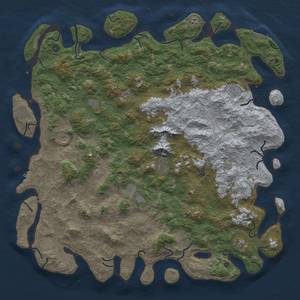 Thumbnail Rust Map: Procedural Map, Size: 6000, Seed: 1630026199, 19 Monuments