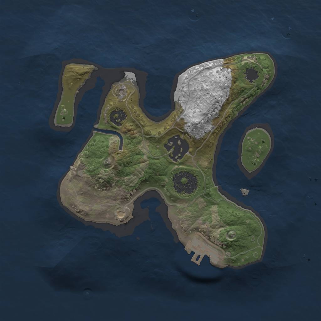 Rust Map: Procedural Map, Size: 2000, Seed: 13127, 7 Monuments