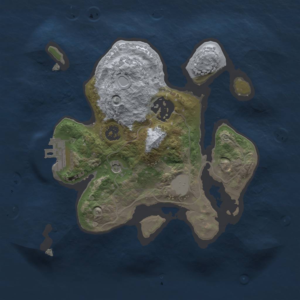 Rust Map: Procedural Map, Size: 2000, Seed: 1450956074, 6 Monuments