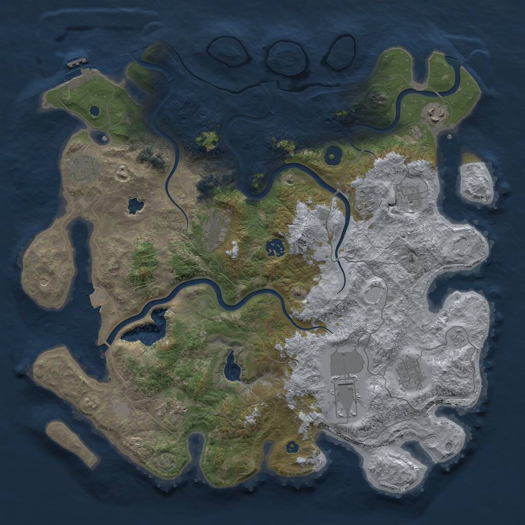 Rust Map: Procedural Map, Size: 4200, Seed: 20200806, 14 Monuments