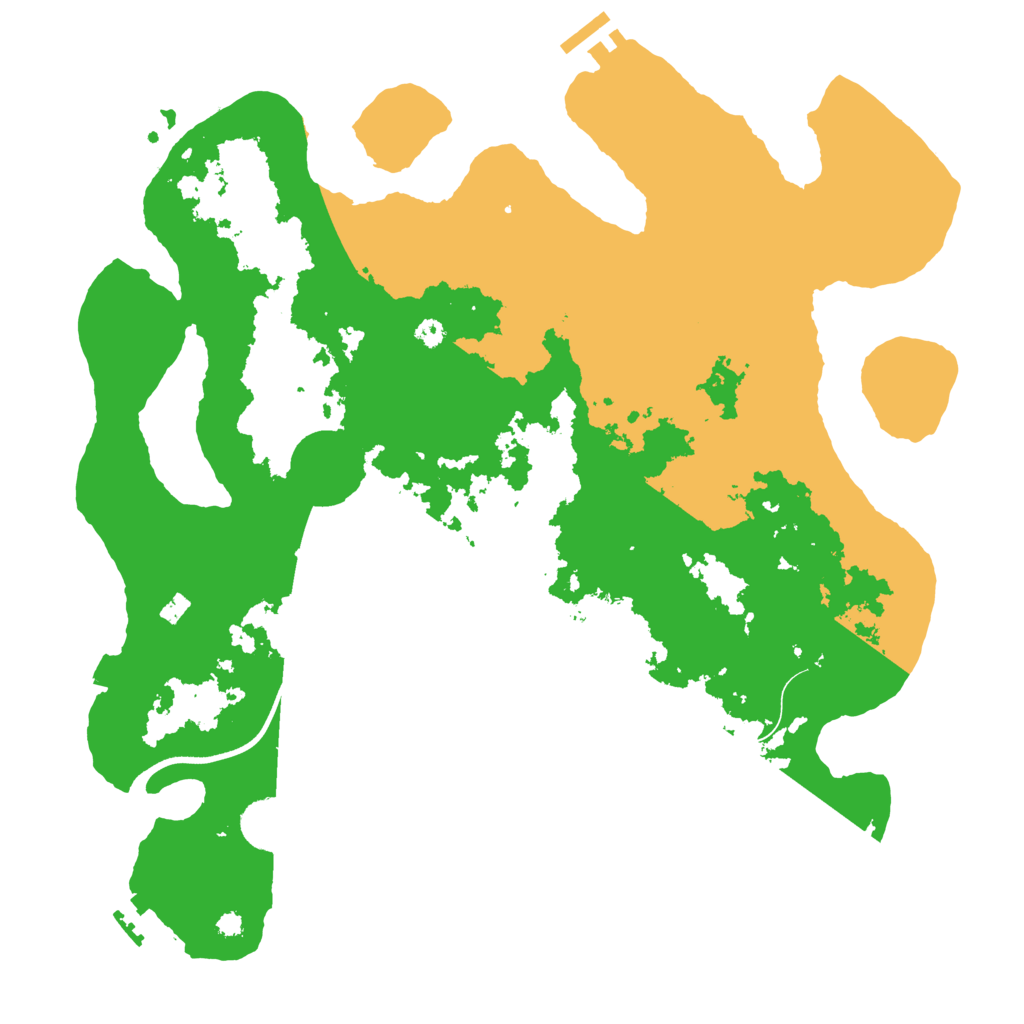 Biome Rust Map: Procedural Map, Size: 3700, Seed: 8111