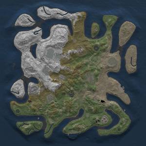 Thumbnail Rust Map: Procedural Map, Size: 4000, Seed: 625701374, 17 Monuments