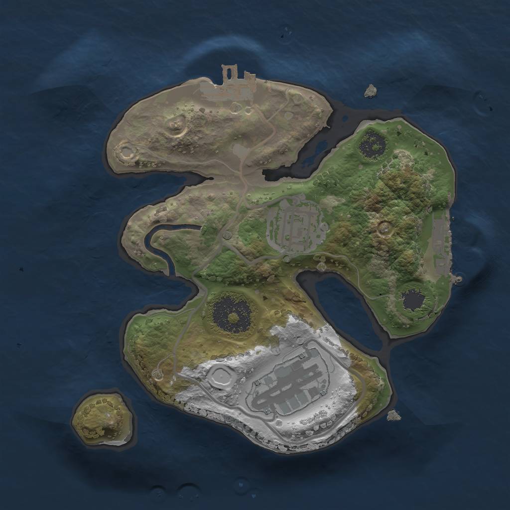 Rust Map: Procedural Map, Size: 1999, Seed: 730, 9 Monuments