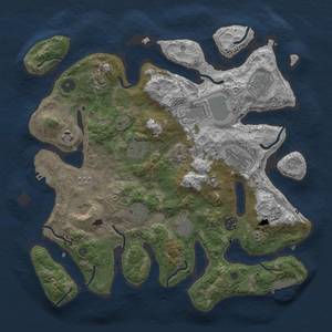 Thumbnail Rust Map: Procedural Map, Size: 3700, Seed: 2064622373, 19 Monuments