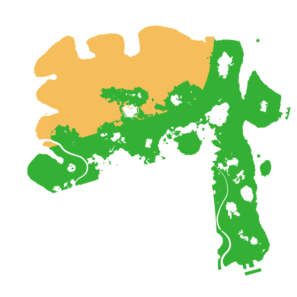 Biome Rust Map: Procedural Map, Size: 3600, Seed: 993459