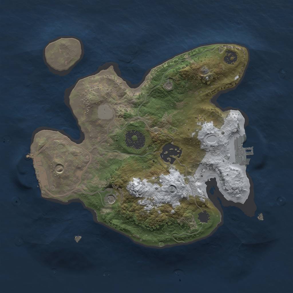 Rust Map: Procedural Map, Size: 2200, Seed: 50500, 9 Monuments