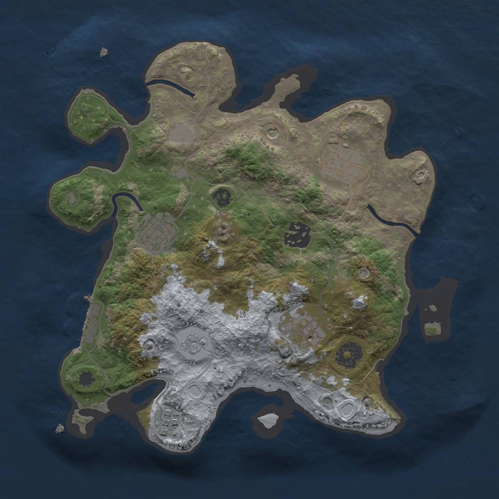 Rust Map: Procedural Map, Size: 2800, Seed: 24103, 11 Monuments
