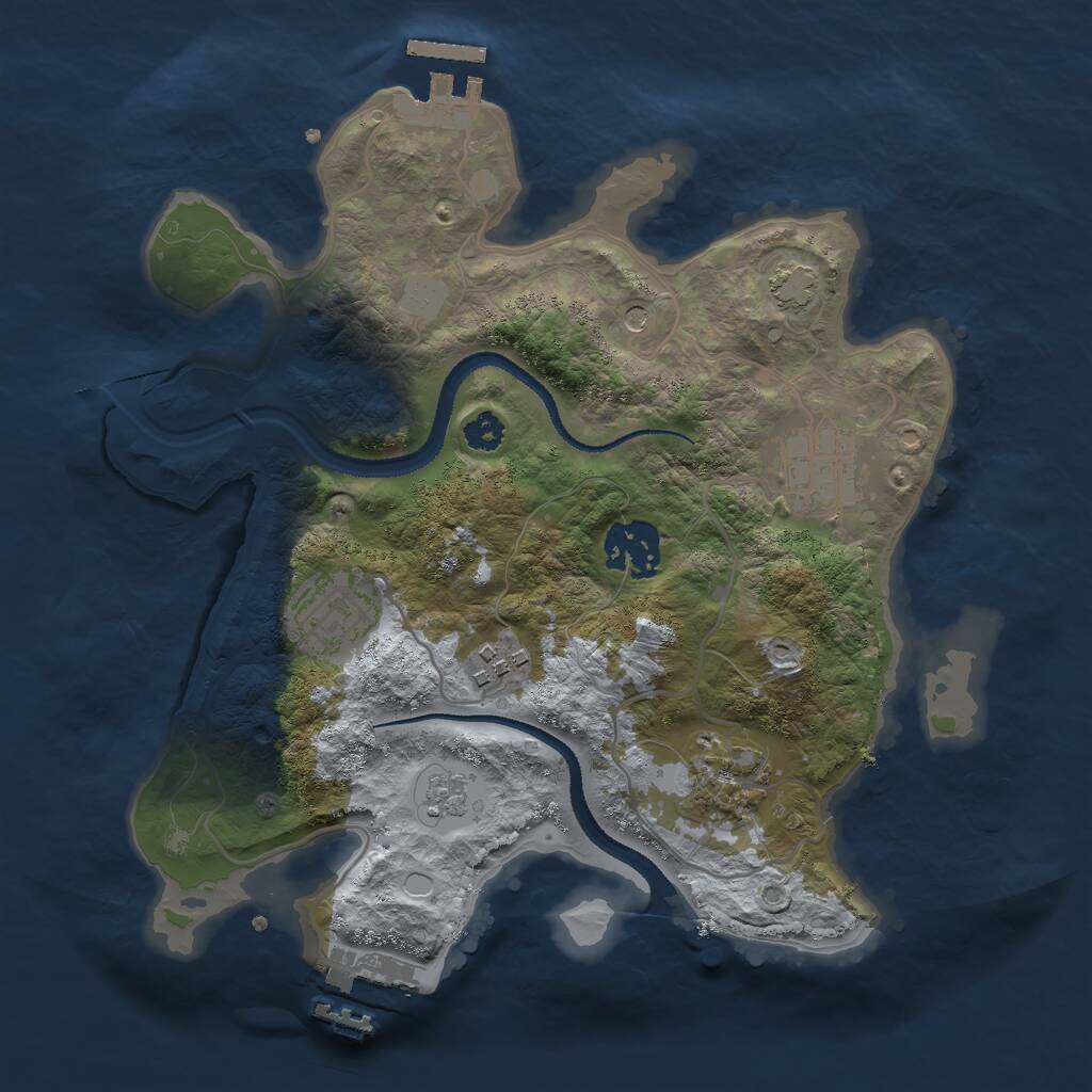 Rust Map: Procedural Map, Size: 2800, Seed: 24103, 11 Monuments