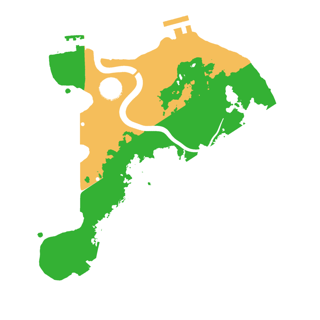 Biome Rust Map: Procedural Map, Size: 2500, Seed: 5844