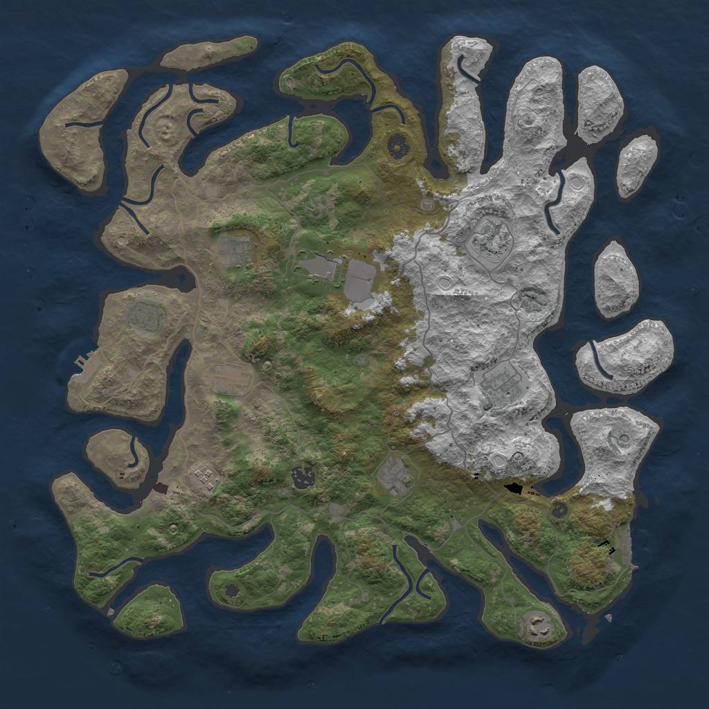 Rust Map: Procedural Map, Size: 4500, Seed: 112793011, 18 Monuments