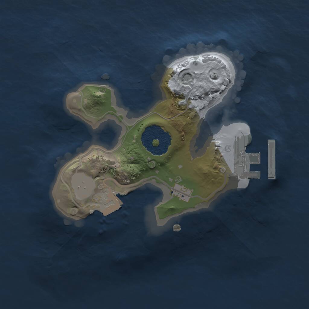 Rust Map: Procedural Map, Size: 1600, Seed: 123, 2 Monuments