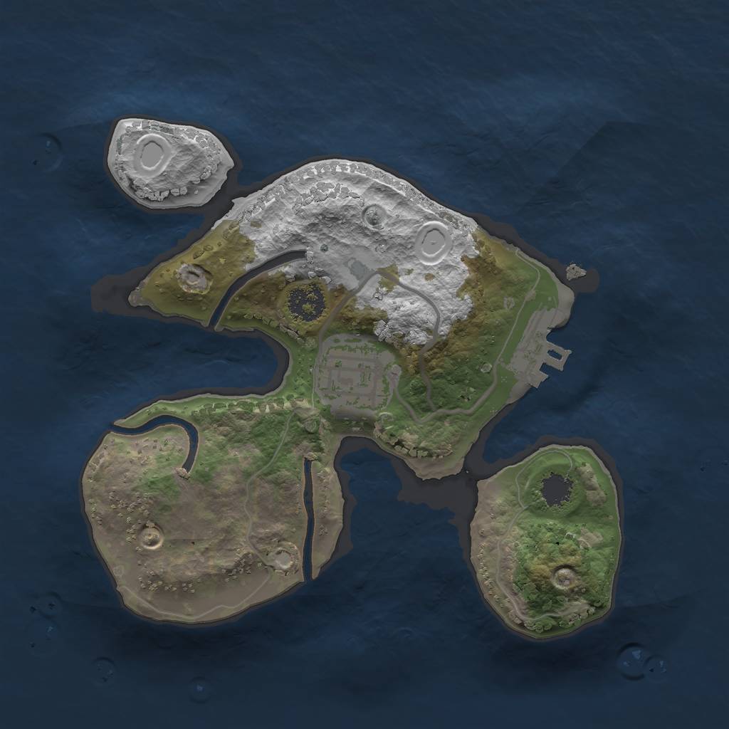 Rust Map: Procedural Map, Size: 2000, Seed: 9876987, 7 Monuments