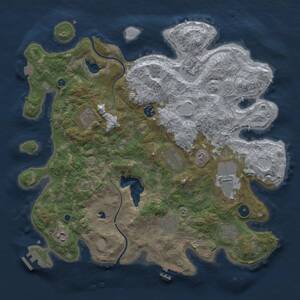 Thumbnail Rust Map: Procedural Map, Size: 4000, Seed: 1665277397, 15 Monuments