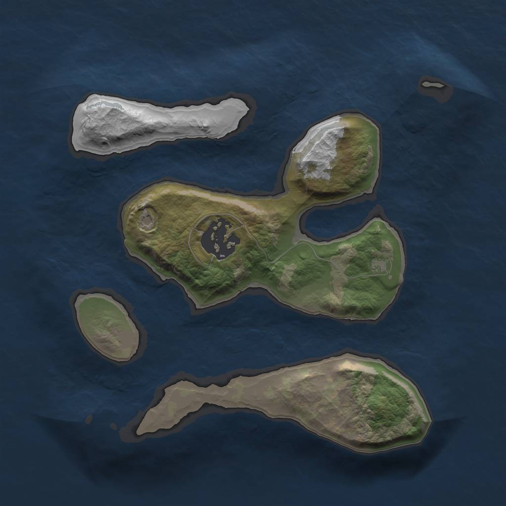 Rust Map: Barren, Size: 2000, Seed: 22, 3 Monuments