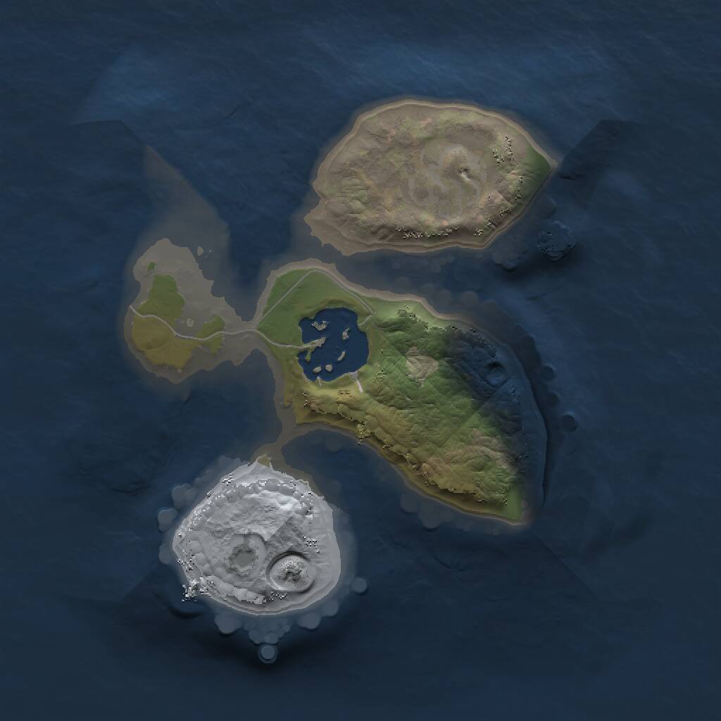 Rust Map: Procedural Map, Size: 1500, Seed: 124, 2 Monuments