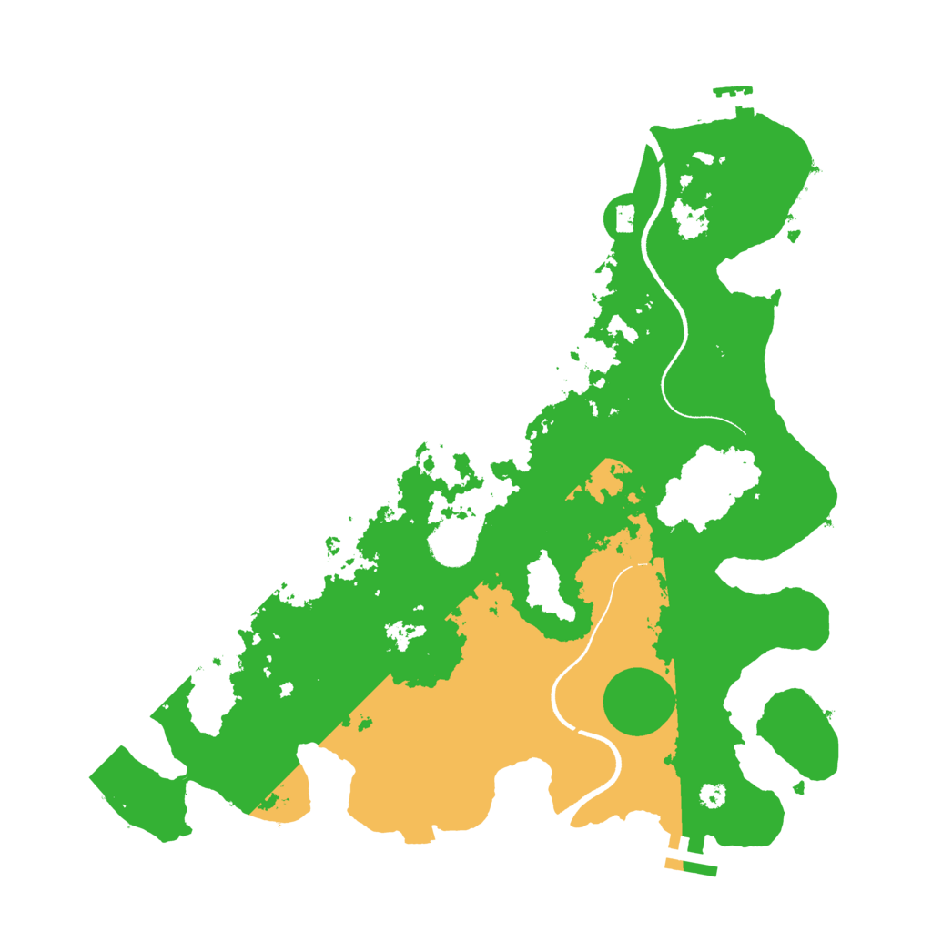 Biome Rust Map: Procedural Map, Size: 3600, Seed: 45567709