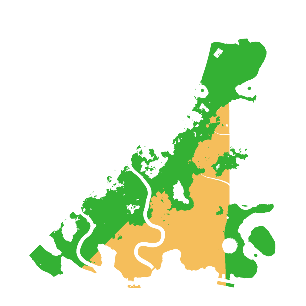 Biome Rust Map: Procedural Map, Size: 3600, Seed: 45567709