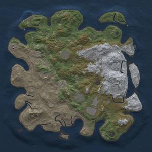 Thumbnail Rust Map: Procedural Map, Size: 4000, Seed: 2545, 16 Monuments