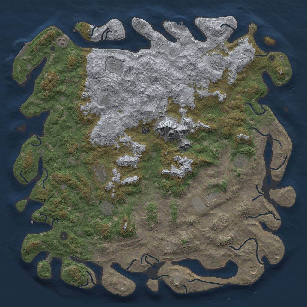 Rust Map: Procedural Map, Size: 5500, Seed: 12102021, 18 Monuments
