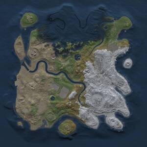 Thumbnail Rust Map: Procedural Map, Size: 3500, Seed: 177, 15 Monuments