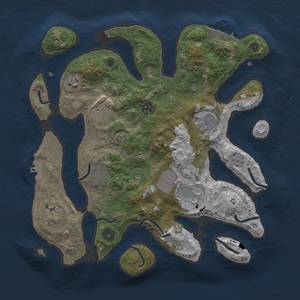 Thumbnail Rust Map: Procedural Map, Size: 3500, Seed: 177, 16 Monuments