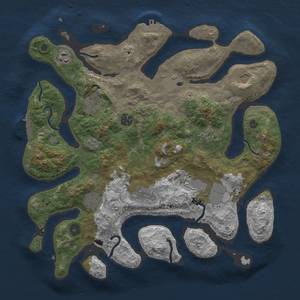 Thumbnail Rust Map: Procedural Map, Size: 3800, Seed: 987654321, 18 Monuments