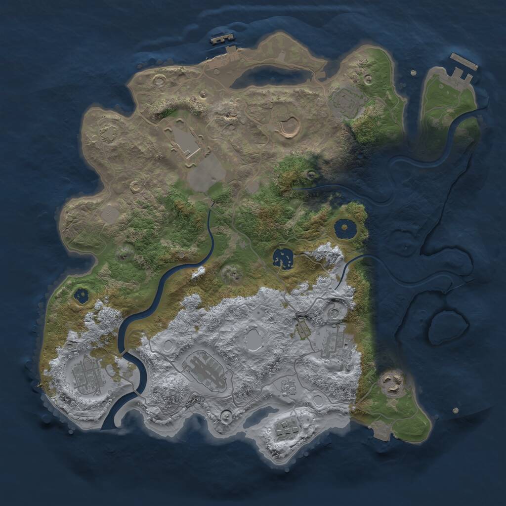 Rust Map: Procedural Map, Size: 3500, Seed: 20211013, 15 Monuments