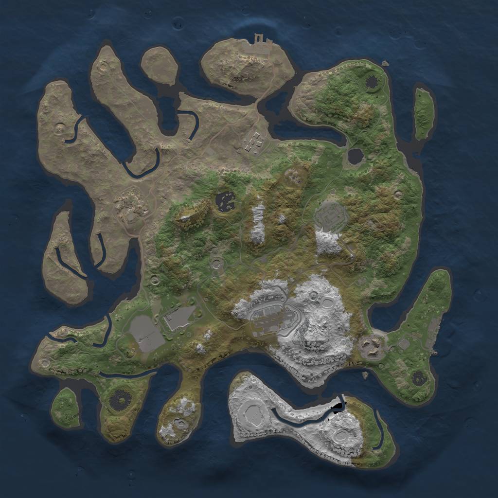 Rust Map: Procedural Map, Size: 3561, Seed: 5276521, 15 Monuments