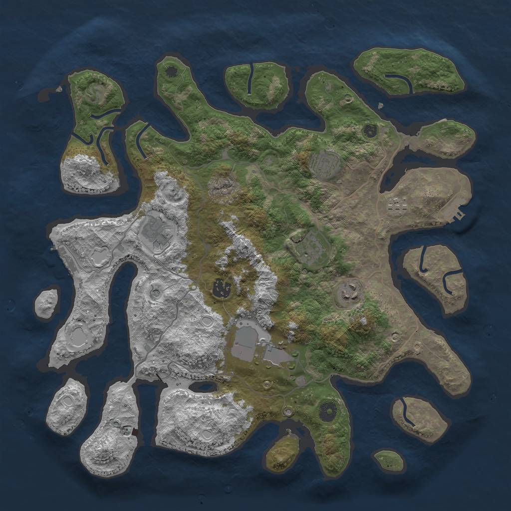 Rust Map: Procedural Map, Size: 4000, Seed: 941566, 15 Monuments