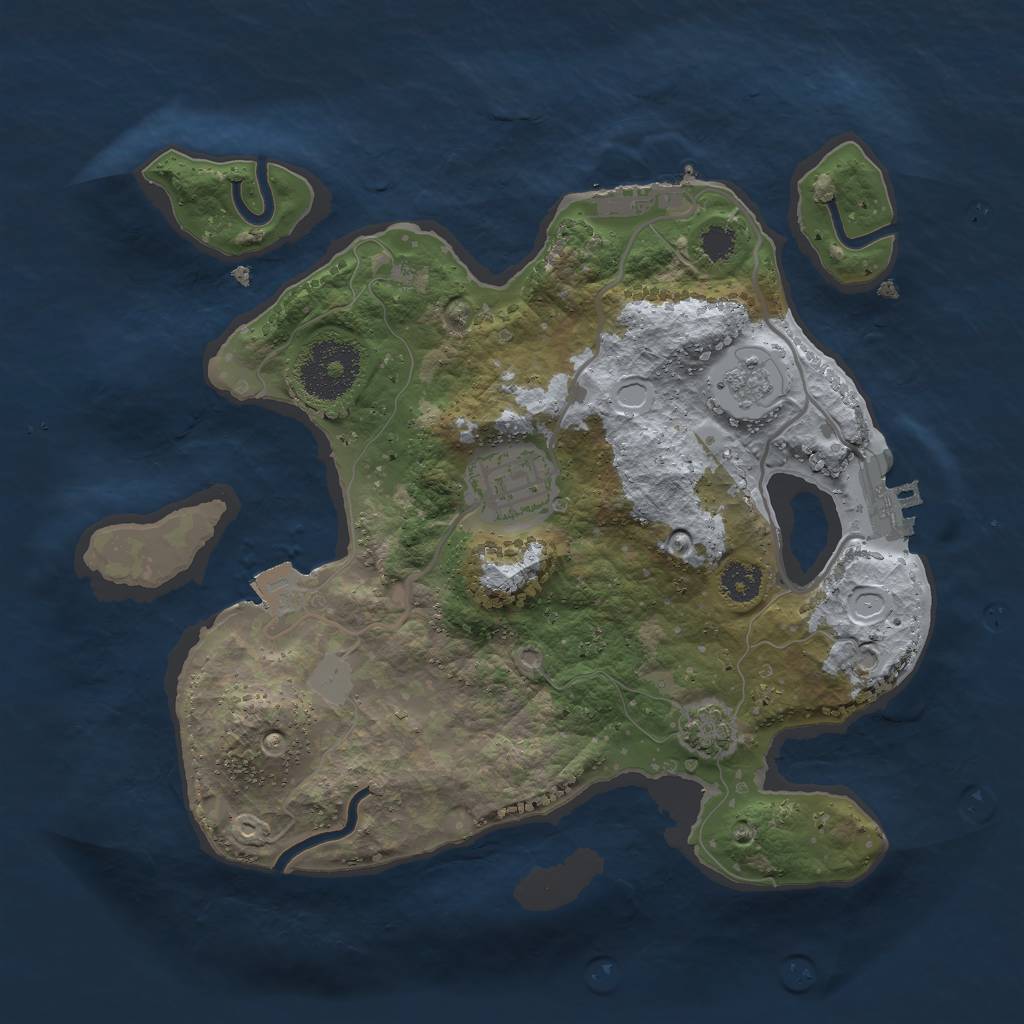 Rust Map: Procedural Map, Size: 2600, Seed: 1337, 8 Monuments