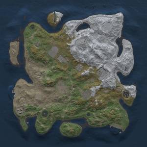 Thumbnail Rust Map: Procedural Map, Size: 3500, Seed: 850223541, 16 Monuments