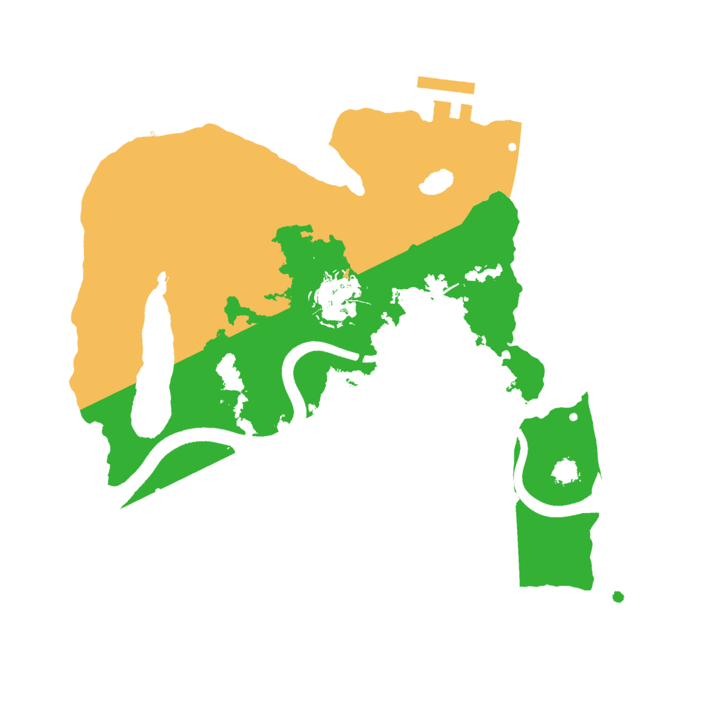 Biome Rust Map: Procedural Map, Size: 2500, Seed: 85748