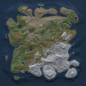 Thumbnail Rust Map: Procedural Map, Size: 3500, Seed: 777645257, 14 Monuments