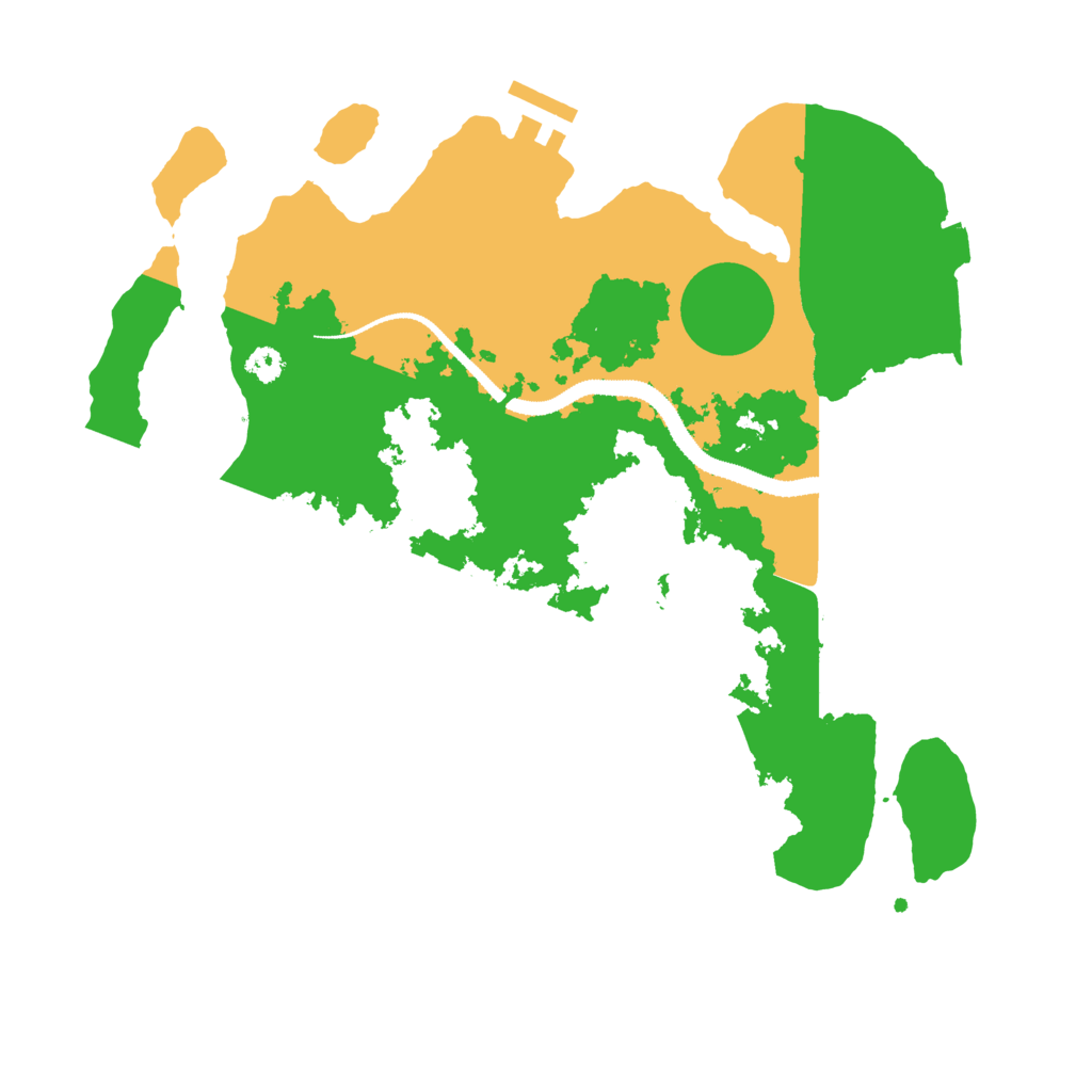 Biome Rust Map: Procedural Map, Size: 3100, Seed: 822046621