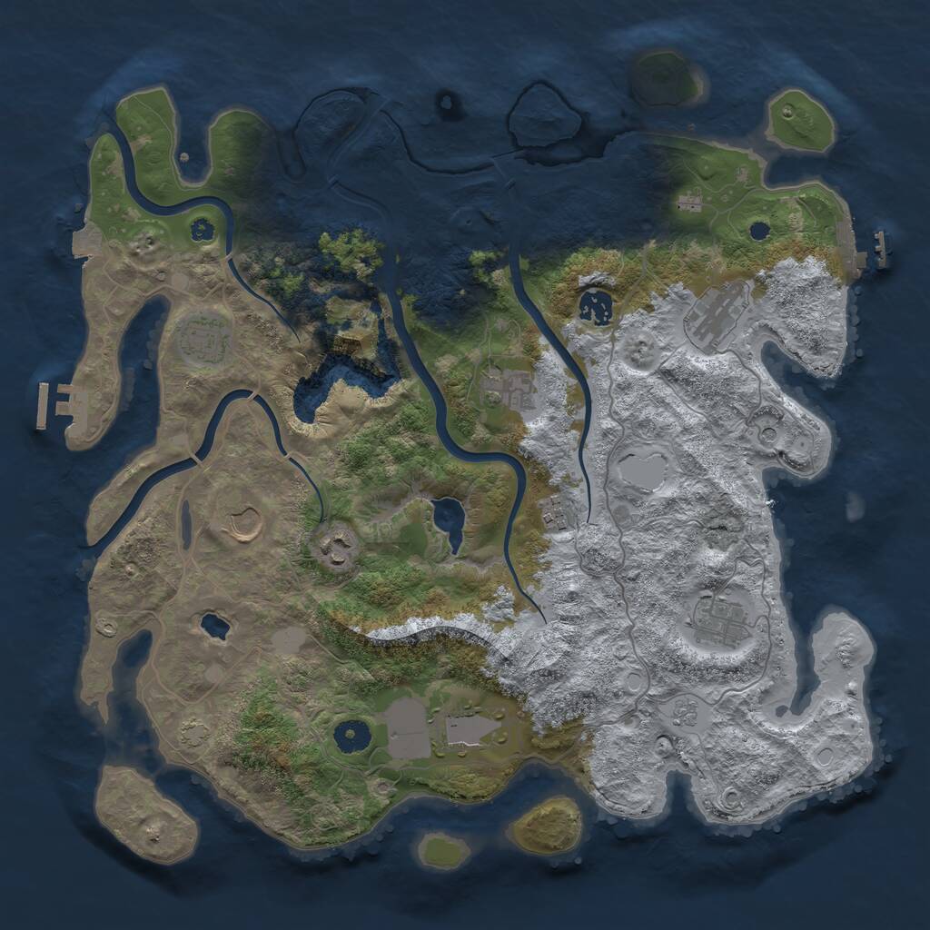 Rust Map: Procedural Map, Size: 4000, Seed: 1768329921, 15 Monuments