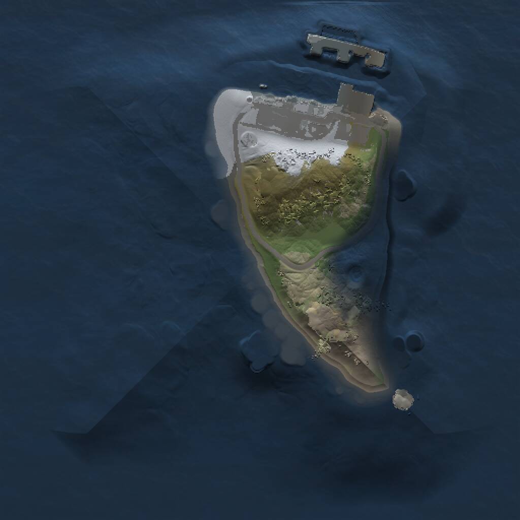 Rust Map: Procedural Map, Size: 1000, Seed: 394859384, 2 Monuments