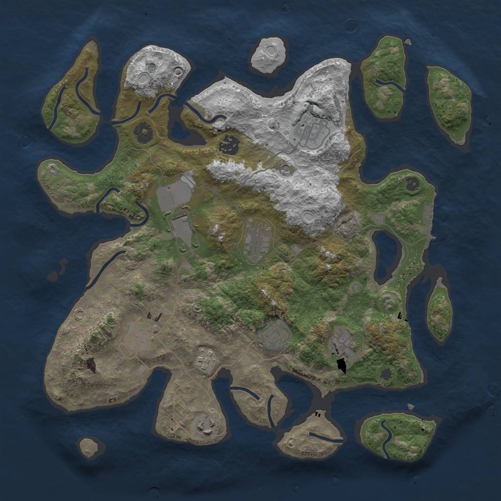 Rust Map: Procedural Map, Size: 3750, Seed: 29102021, 16 Monuments