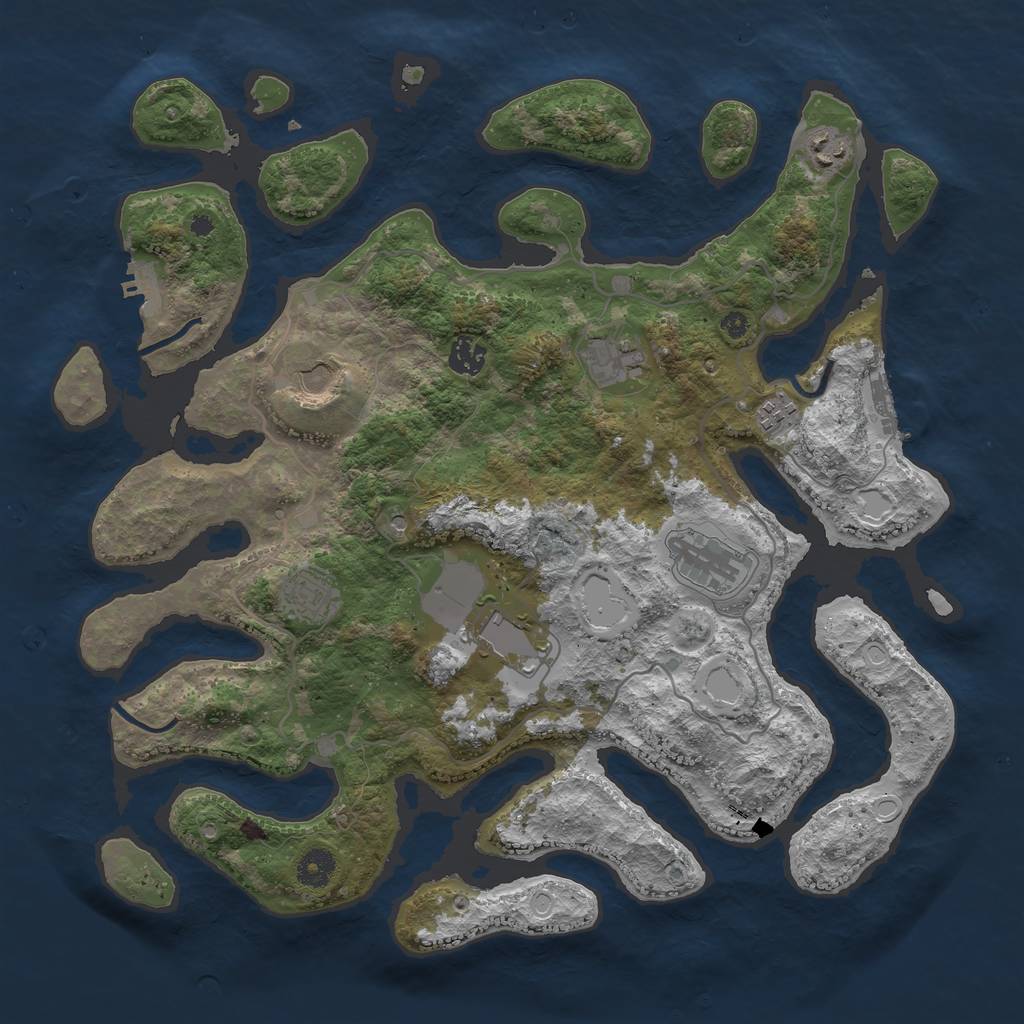 Rust Map: Procedural Map, Size: 4000, Seed: 1521137867, 16 Monuments