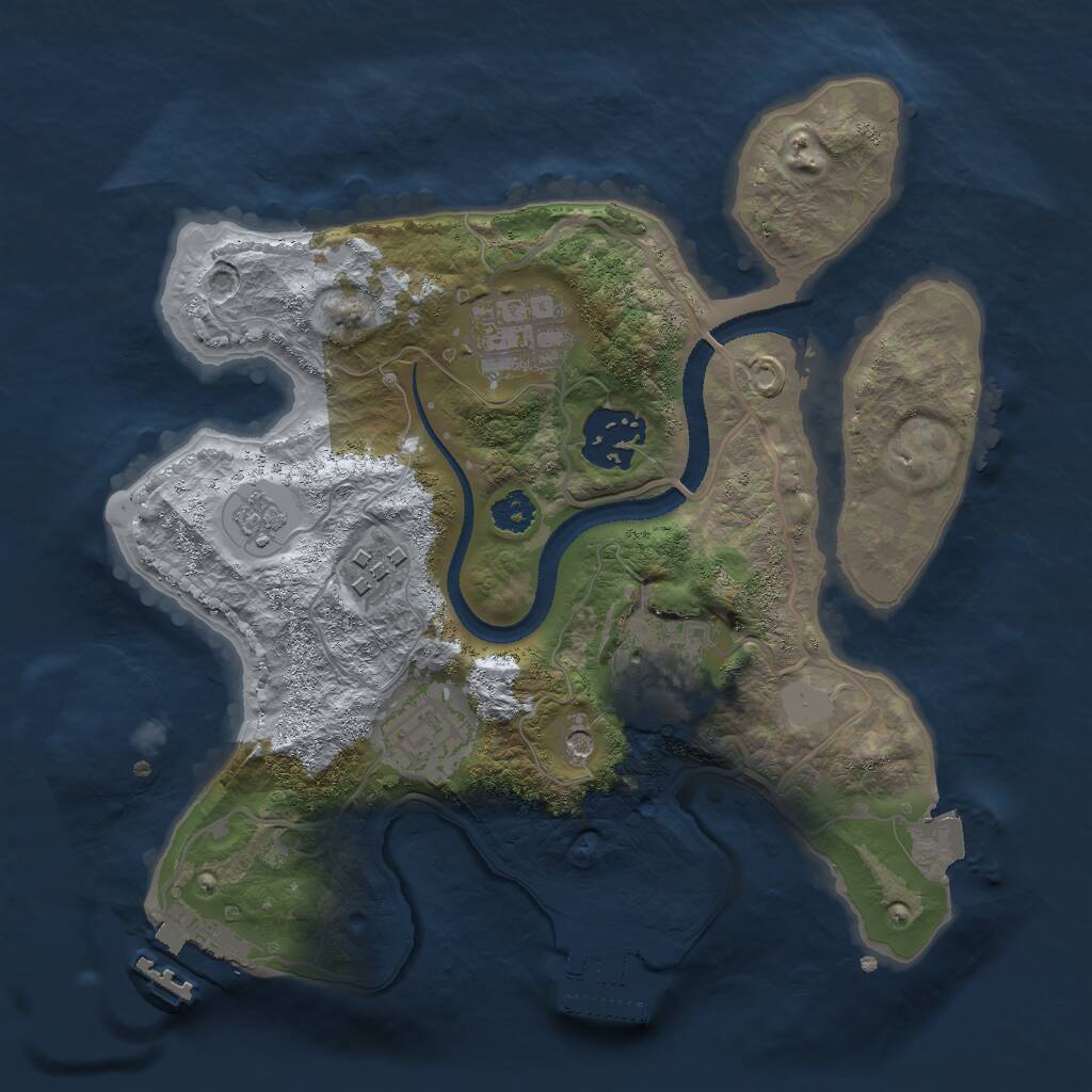 Rust Map: Procedural Map, Size: 2600, Seed: 1950321, 10 Monuments