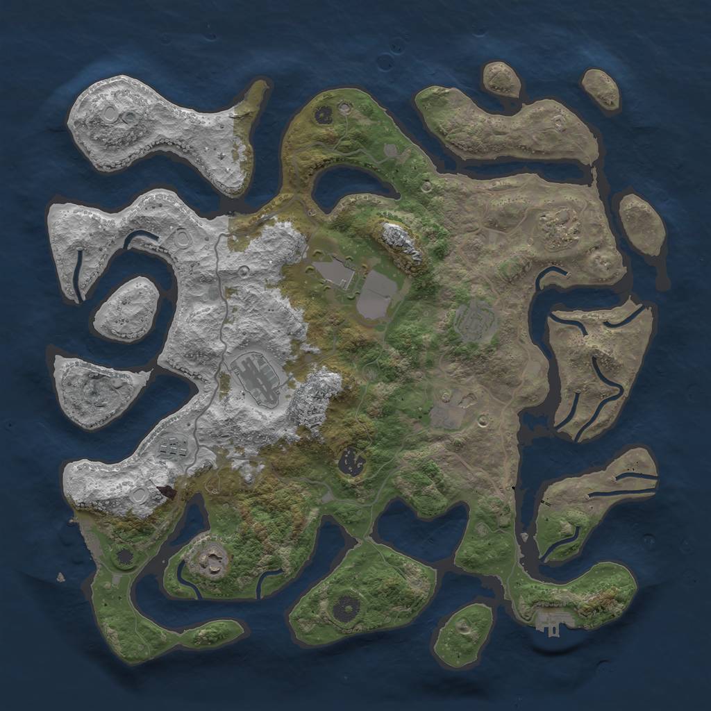 Rust Map: Procedural Map, Size: 4000, Seed: 1781915611, 15 Monuments