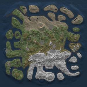 Thumbnail Rust Map: Procedural Map, Size: 4500, Seed: 280, 17 Monuments