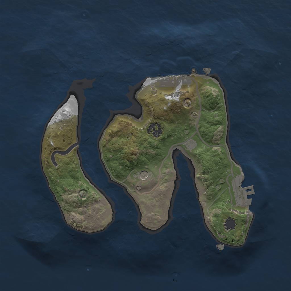 Rust Map: Procedural Map, Size: 2000, Seed: 116533378, 8 Monuments