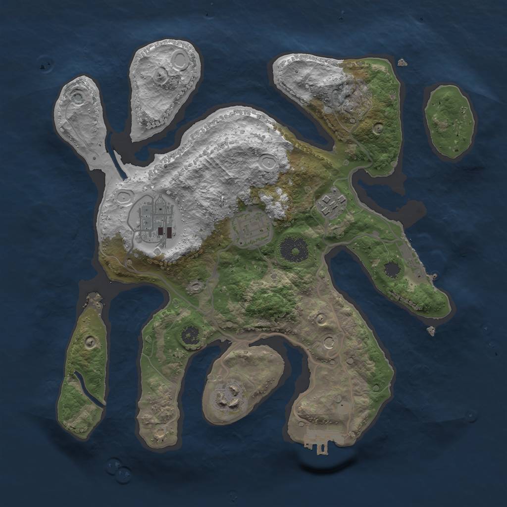 Rust Map: Procedural Map, Size: 2800, Seed: 116, 12 Monuments