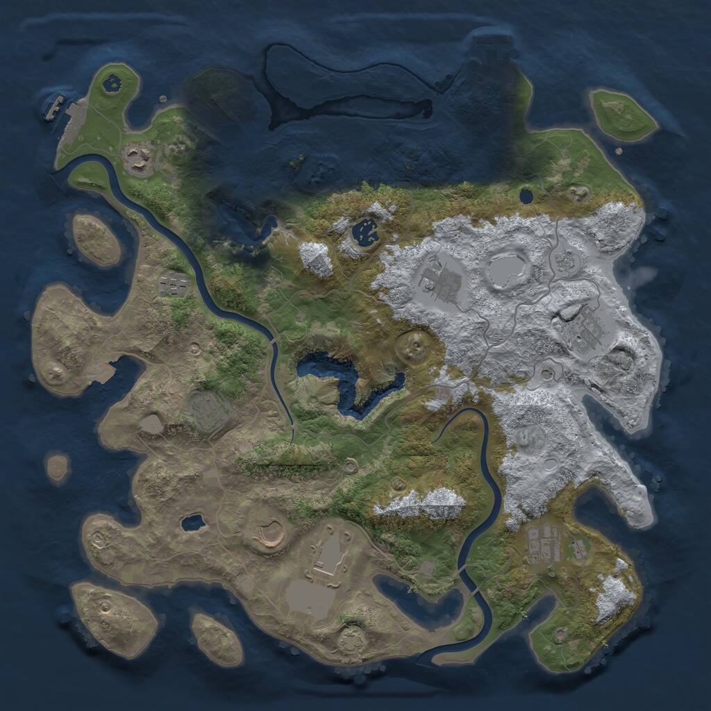 Rust Map: Procedural Map, Size: 4000, Seed: 404487992, 15 Monuments