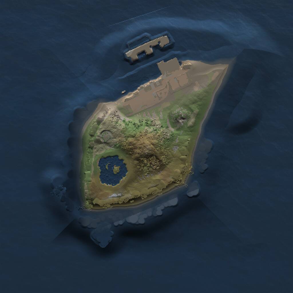 Rust Map: Procedural Map, Size: 1000, Seed: 1982, 2 Monuments