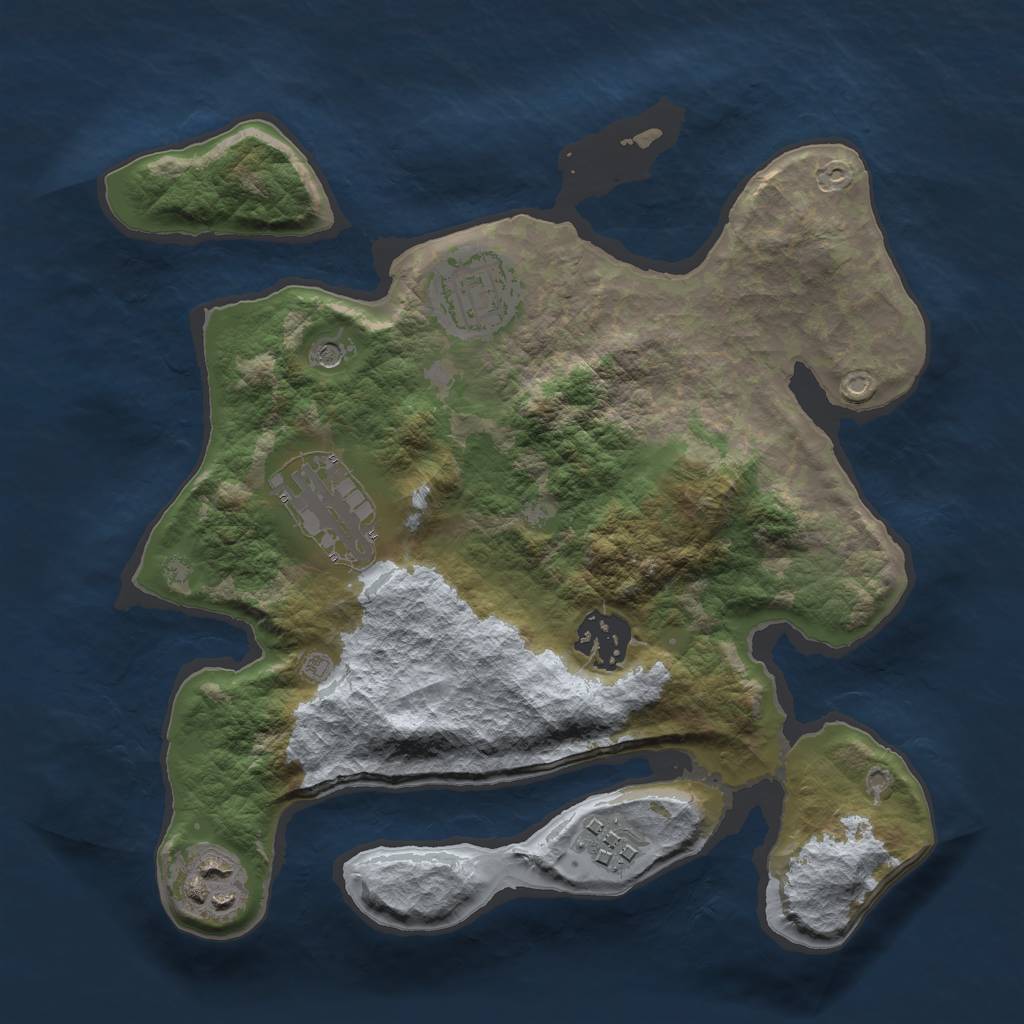 Rust Map: Barren, Size: 2700, Seed: 110921, 8 Monuments